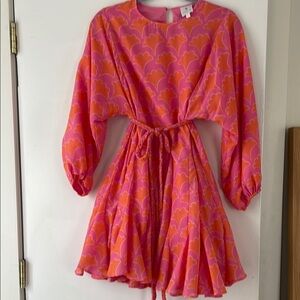 Fun and Flirty pink and orange dress from j.Marie.